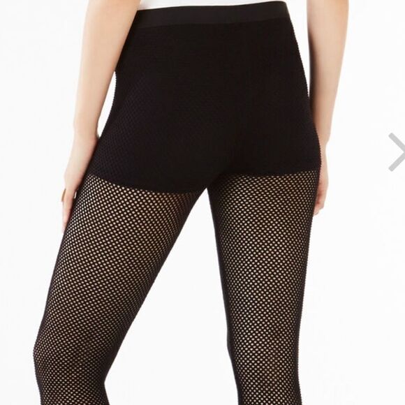BcbgMaxazria Black Hector Sheer Mesh Legging - Picture 1 of 7